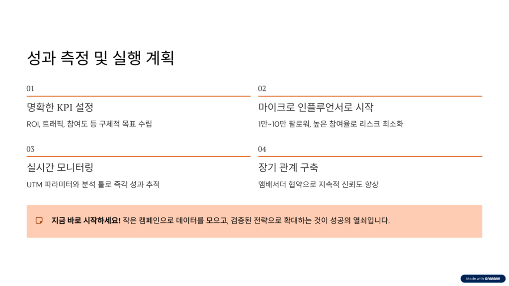성과 측정 방법과 ROI 분석