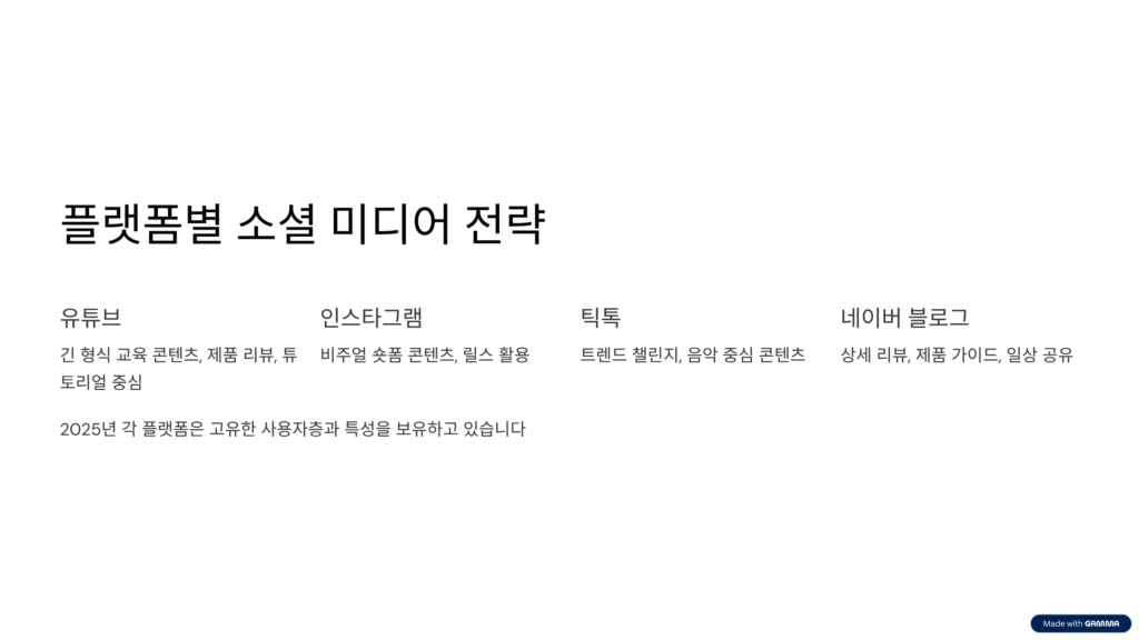 소셜 미디어 마케팅 전략
