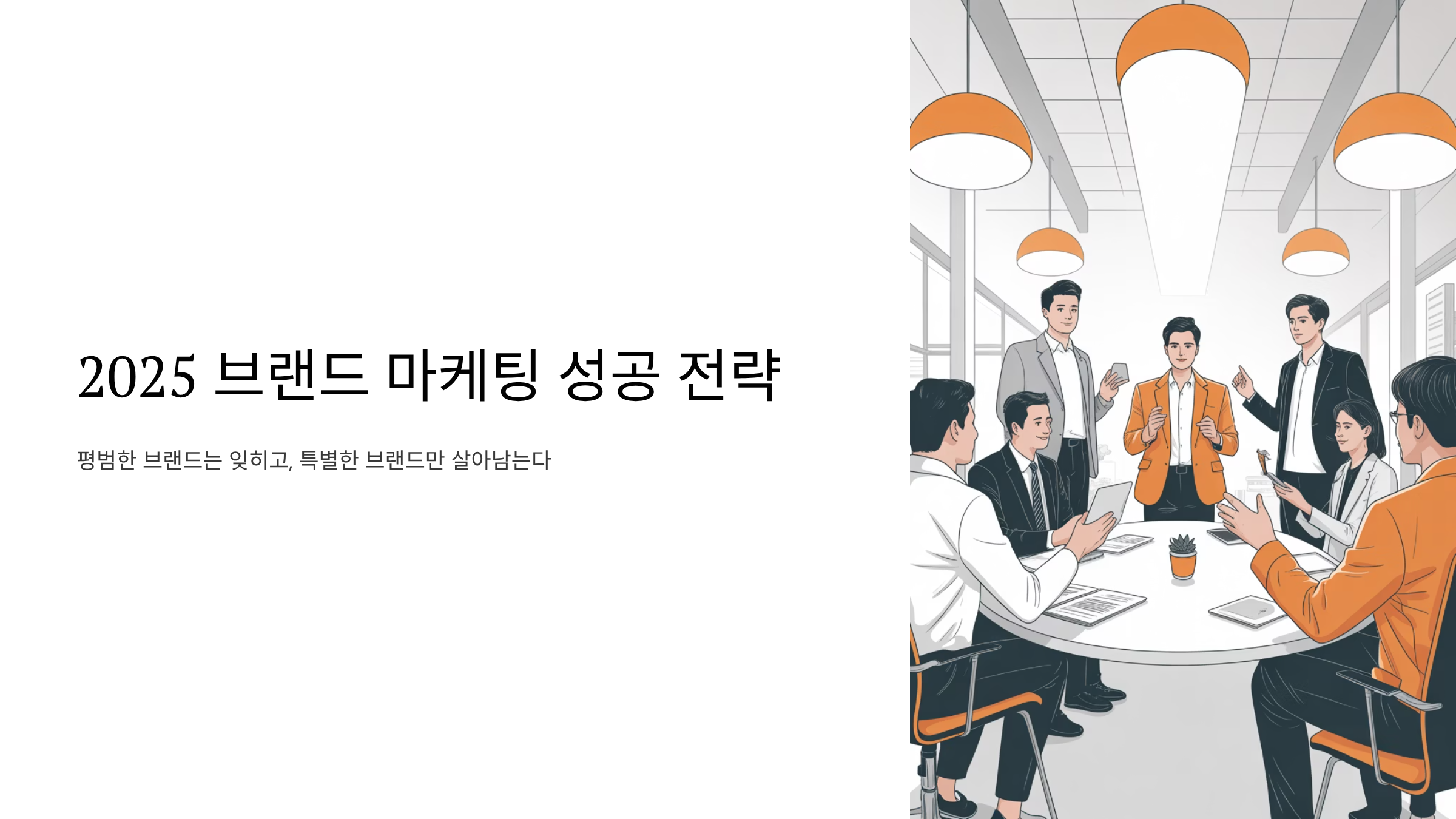 브랜드 마케팅 전략 회의 장면