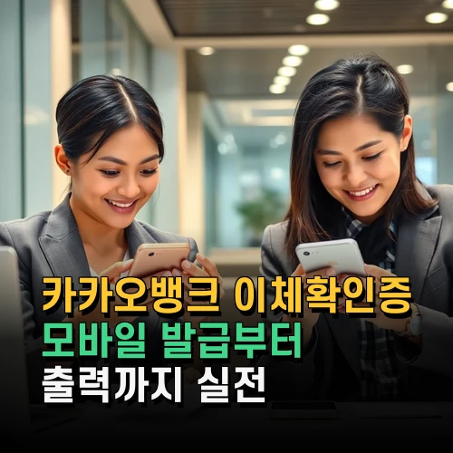 카카오뱅크 이체확인증 모바일 발급부터 출력까지 실전 활용법