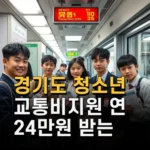 경기도 청소년 교통비지원 연 24만원 받는 방법과 신청 조건 총정리