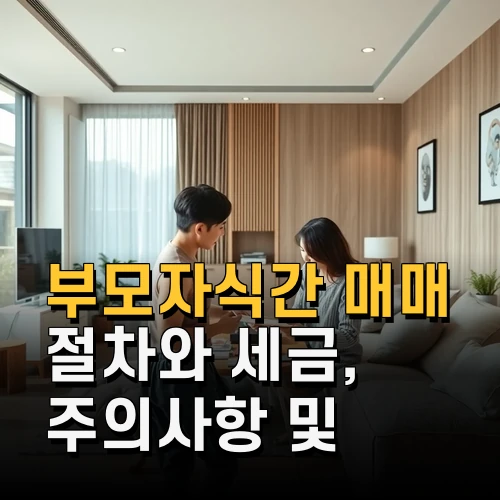 부모자식간 매매 절차와 세금 주의사항 및 실전 팁