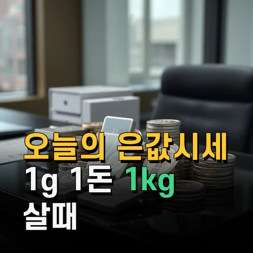 오늘의 은값시세 1g 1돈 1kg 살때 팔때 가격과 최신 동향