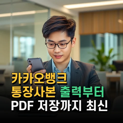카카오뱅크 통장사본 출력부터 PDF 저장까지 최신 방법과 활용법