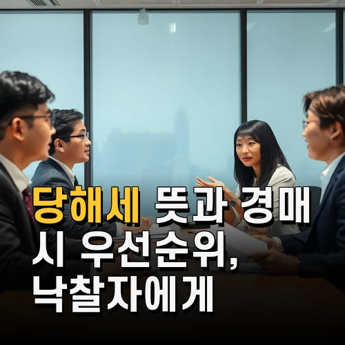 당해세 뜻과 경매 시 우선순위 낙찰자에게 미치는 영향까지 상세 정리