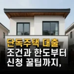 단독주택 대출 조건과 한도부터 신청 꿀팁까지 2024 최신 정보