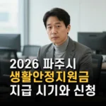 2026 파주시 생활안정지원금 지급 시기와 신청 방법 꼭 알아야 할 최신 정보