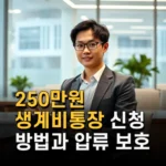 250만원 생계비통장 신청 방법과 압류 보호 기준 최신 실무 정보